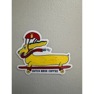 Dutch Bros Coffee, Yellow dachshund riding a skateboard-March 2020